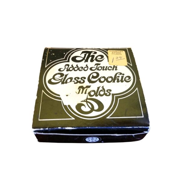 Cookie Molds Set 4 The Added Touch Glass Glass Cookie Molds Vintage Original Box - Picture 2 of 5